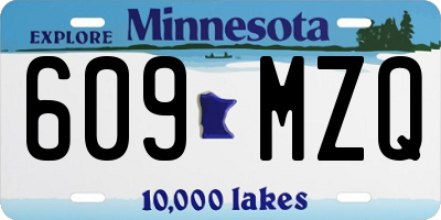 MN license plate 609MZQ