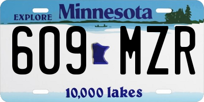 MN license plate 609MZR