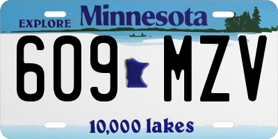 MN license plate 609MZV