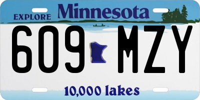 MN license plate 609MZY