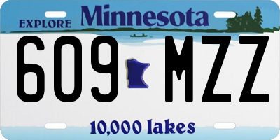 MN license plate 609MZZ