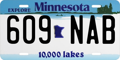 MN license plate 609NAB