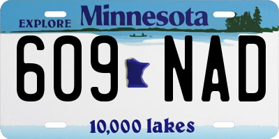 MN license plate 609NAD
