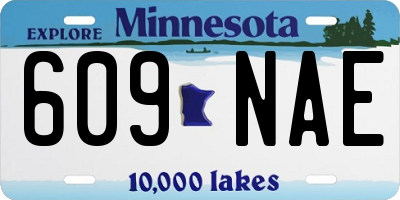 MN license plate 609NAE