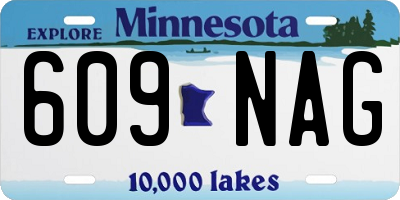 MN license plate 609NAG
