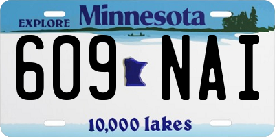 MN license plate 609NAI