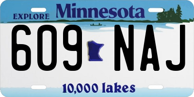 MN license plate 609NAJ