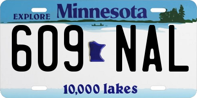 MN license plate 609NAL
