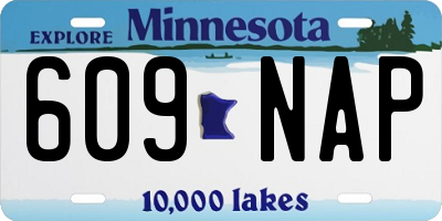 MN license plate 609NAP