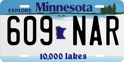 MN license plate 609NAR