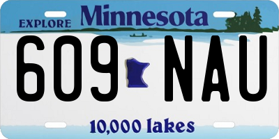 MN license plate 609NAU