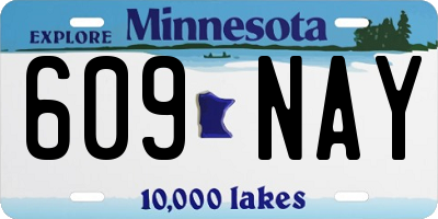 MN license plate 609NAY