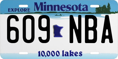 MN license plate 609NBA