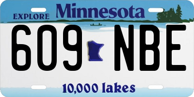 MN license plate 609NBE