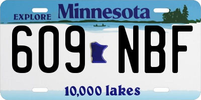 MN license plate 609NBF