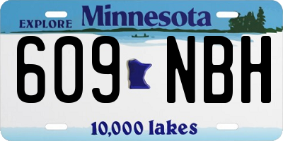 MN license plate 609NBH
