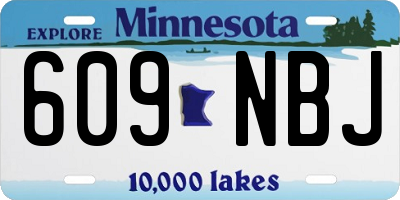 MN license plate 609NBJ