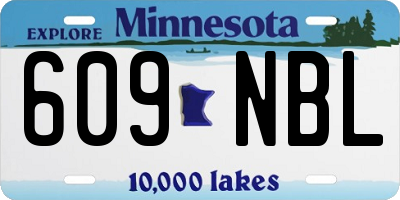 MN license plate 609NBL