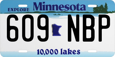 MN license plate 609NBP
