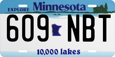 MN license plate 609NBT
