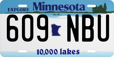 MN license plate 609NBU