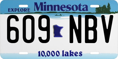 MN license plate 609NBV