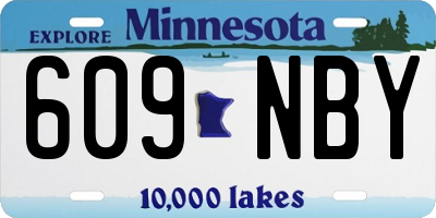 MN license plate 609NBY