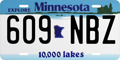 MN license plate 609NBZ