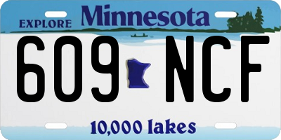 MN license plate 609NCF