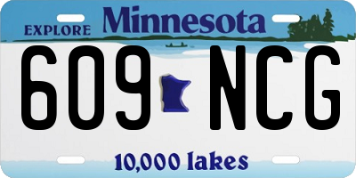MN license plate 609NCG