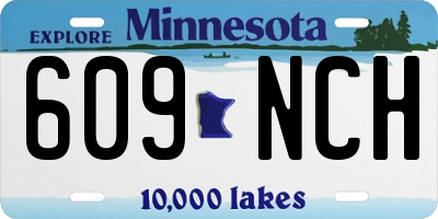 MN license plate 609NCH