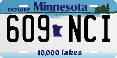 MN license plate 609NCI