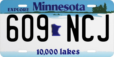 MN license plate 609NCJ
