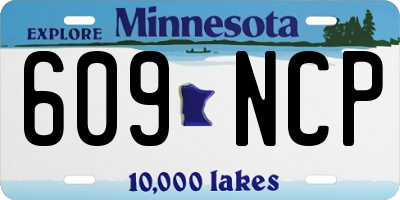 MN license plate 609NCP