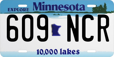 MN license plate 609NCR
