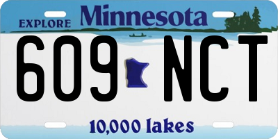 MN license plate 609NCT
