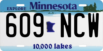 MN license plate 609NCW