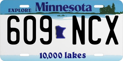 MN license plate 609NCX