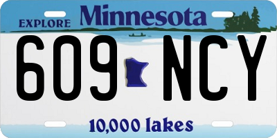 MN license plate 609NCY