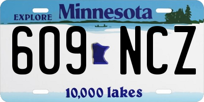 MN license plate 609NCZ