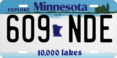 MN license plate 609NDE