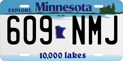 MN license plate 609NMJ