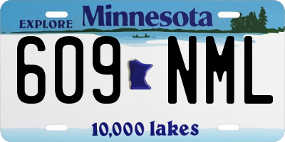 MN license plate 609NML