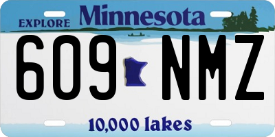 MN license plate 609NMZ