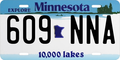 MN license plate 609NNA