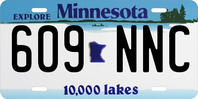 MN license plate 609NNC