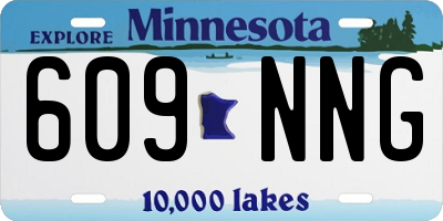 MN license plate 609NNG