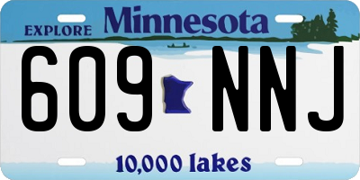 MN license plate 609NNJ