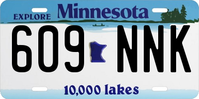 MN license plate 609NNK
