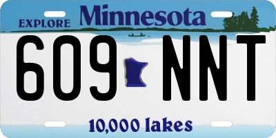MN license plate 609NNT